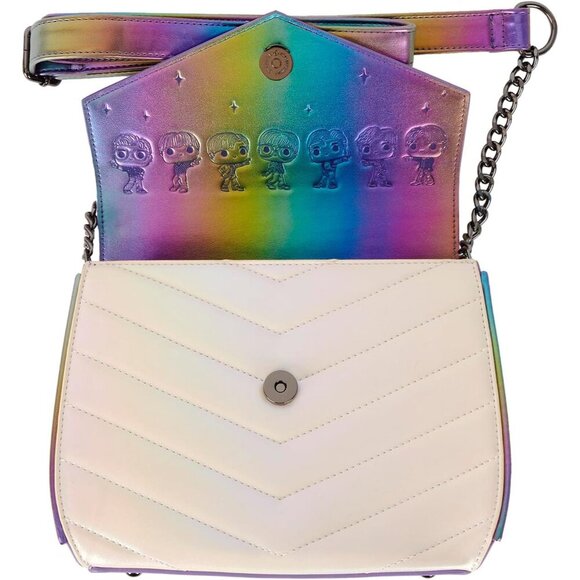 Official BTS Crossbody Bag with Quilted Finish & Iridescent Details - 9.5x7 in - Picture 6 of 7